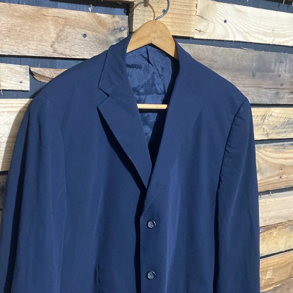 Jill Sander Navy Blue Wool‎ Blend Single Breasted Suit Jacket Size 54R